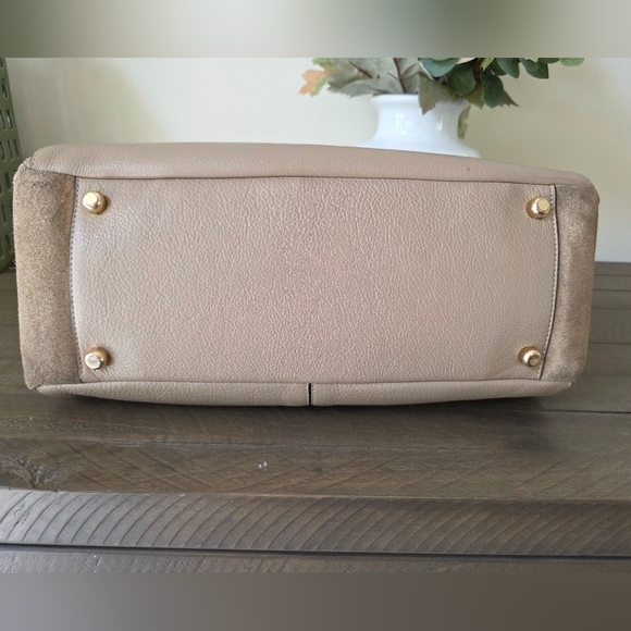 Coach Morgan Satchel/Shoulder Bag In Taupe Pebble Grain Leather With Exotic Trim - Picture 14 of 16